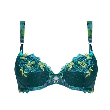 Lise Charmel Grace Aquatique plunge Bra (Floral Aqua)