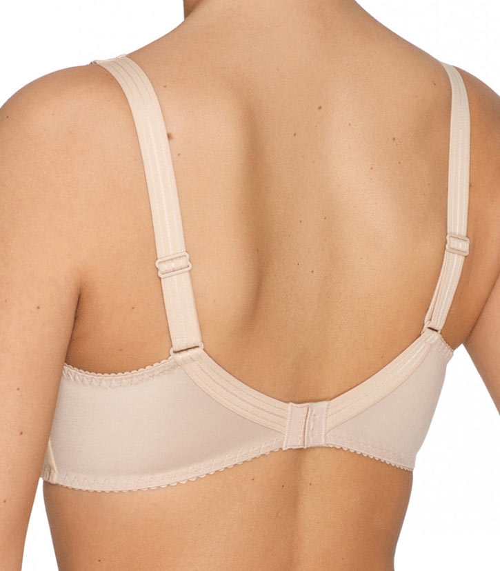 Back view of Prima Donna Deauville full-cup lace bra in Caffe Latte colour.