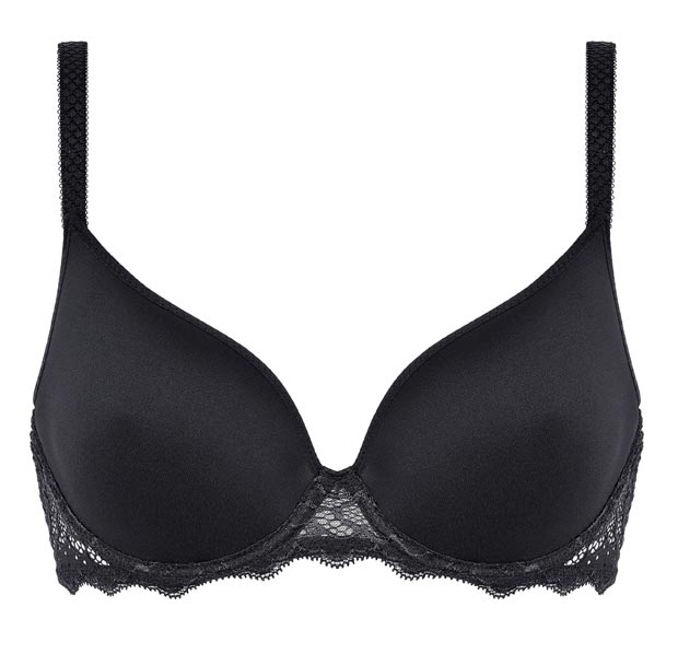 Buy Monmoine Padded/Push up Bra with Transparent Straps (A, Black