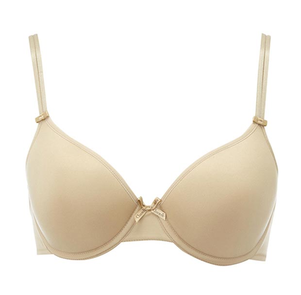 $85 Chantelle Women's Beige Nude Invisible Smooth Custom