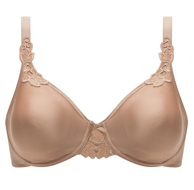 Hedona seamless unlined t-shirt bra in Nude Nutmeg colour.
