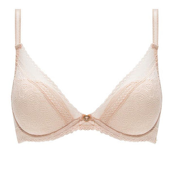 Festivité Lace Plunge t-shirt Bra in Nude Blush colour.
