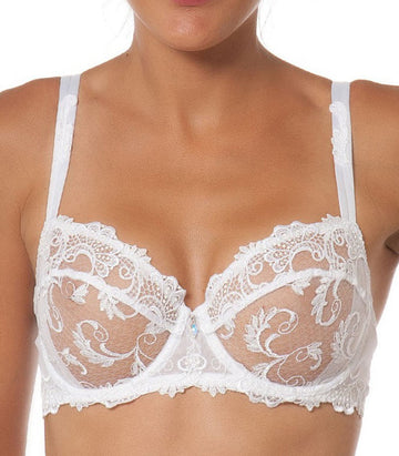Dressing Floral Demi Bra (White)