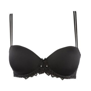 Jane padded balcony t-shirt bra in Black.