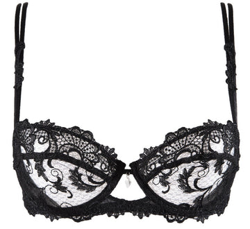 Dressing Floral Demi Bra (Black)