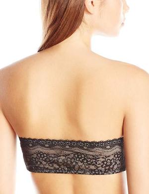 A back look at dark black lac of Au Natural b.enticing strapless bra