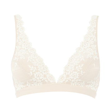 Embrace Lace Wireless Bralette (White)