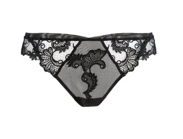 Dressing Floral Thong (Black)